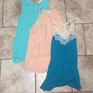 Three Tanks Tops - Size Small L.A. Hearts, Rue 21
